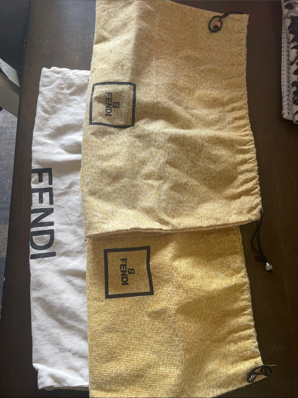 (1) Fendi dustbag pick one 17x19, 13.5x13.5, 15x16